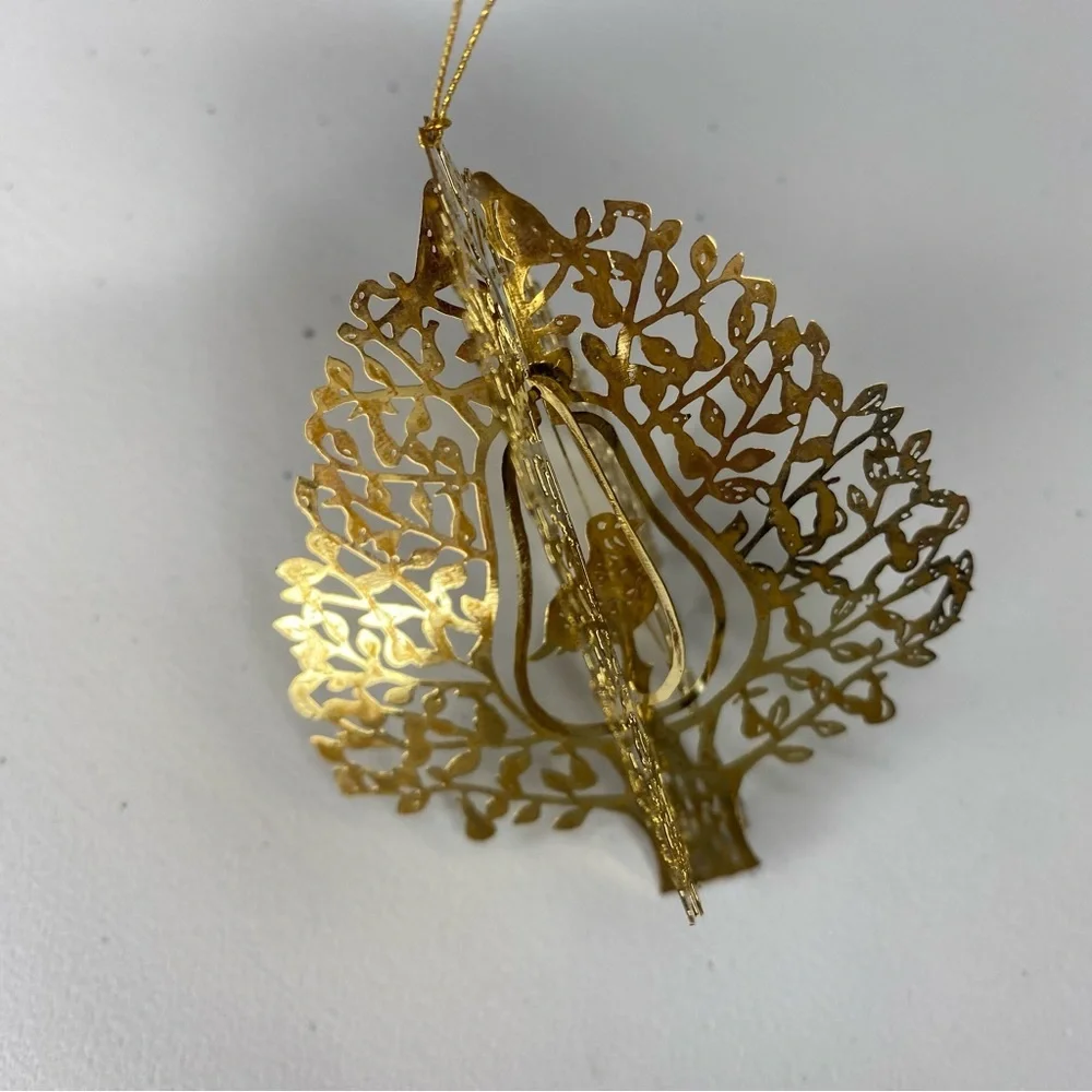Vtg Bradford Novelty Christmas Ornament Partridge In A Pear Tree 1984 Hong Kong
